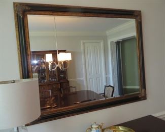 Black Framed Mirror with Gold Accents
56 inches x 44 inches
