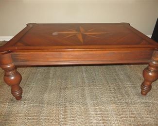 Compass Design Inlaid Cocktail Table
