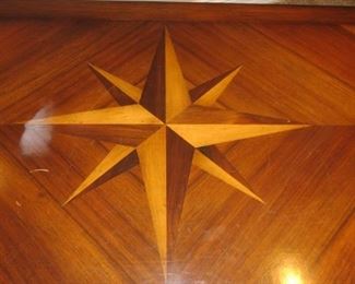 Compass Design Inlaid Cocktail Table
