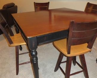 Counter Height Square Table & 4 Stools
