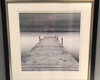Wooden Dock Artwork Photo Framed
