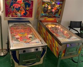 2 vintage pin ball machines 