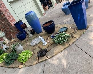 Glazed planters