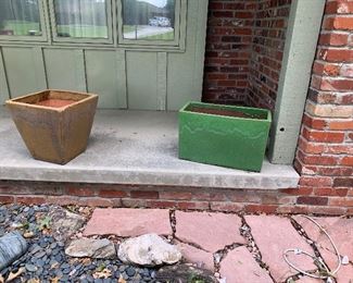 glazed planters 