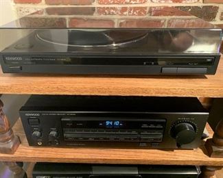 Kenwood turntable, receiver , tape and CD in great shape.  All hooked up for testing  to Niver speakers.