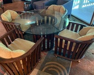 StavOak Game table with chairs 1970s Jack Daniels era 