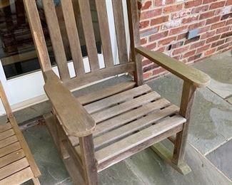 Smith & Hawken Teak Rocker $165