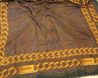 Chanel silk & cashmere scarf
