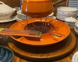 Wow....vintage fondue set!  I remember these!