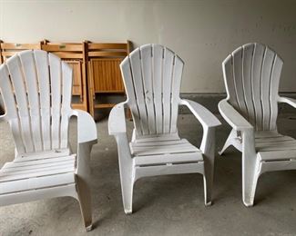 Plastic Adirondack Chairs $10 each