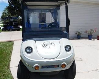 Asking Price: $6,500   Available pre-sale                     2013 Par Car Columbia Eagle. Adjustable bucket seats with arm rests, seat belts, Custom Fit Slide Enclosure, On Board Charger, Storage Tray w/ Locking Console, Front Storage Trunk.