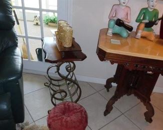 Magazine Rack with Wood Top