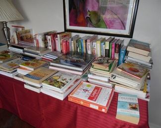 Entire table of cook books