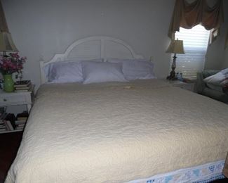 King Size Bedroom Set by Ethan Allen.  Cottage White Headboard