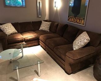 The Most Comfortable Over-sized Sectional Couch (Couch long section 136 L, 45W x 40 H - includes Center Section) (Couch shorter section  60L x 45 W x 40 H doesn't include Center Section).  Hate to Sell but Must do it - bought at Bassett's for $4,900.  Sell Cheap!