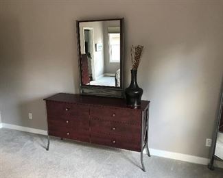 Master Bedroom Dresser with Mirror (61 L x 17 W x 34H + mirror) Purchased at Humble Abode