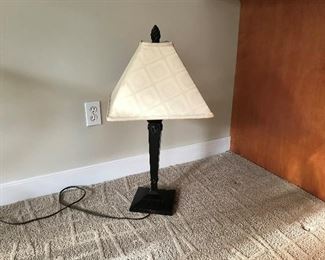 End Table Lamp Decorative Shade with Black Base (31H)  Metro Lighting