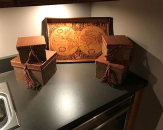 Decorative Boxes and Tray