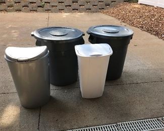 Various Trash Cans with Limited Use