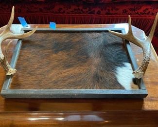 SOLD - Hair on Hide Tray