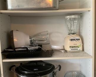 kitchenware - crockpots, blenders, pans, dishes