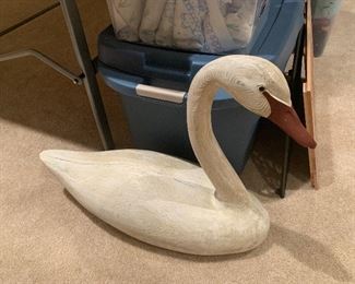 Vintage Dan Sears hollow carved swan