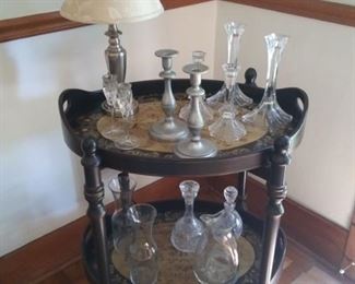Bar cart
Glassware