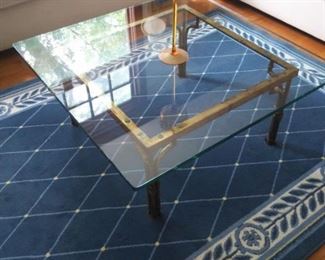 Brass and Glass Coffee Table