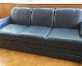 Leather Blue gray couch