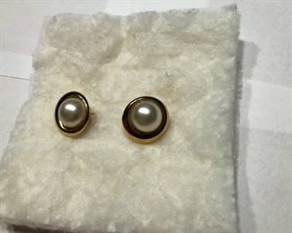 14k Gold and Pearl Earrings