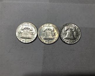 Ben Franklin Half Dollar Coins