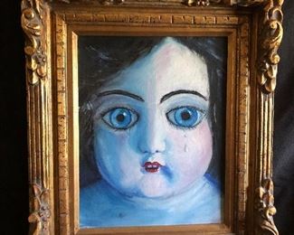 Framed oil painting “The Frozen Charlotte”