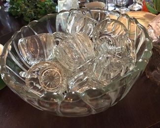 Punch Bowl and glasses