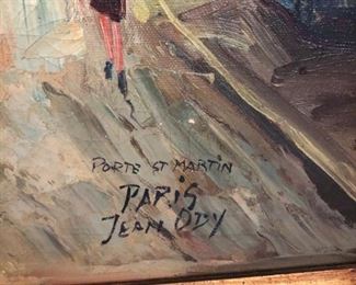 Original oil painting 
PORTE ST MARTIN PARIS JEAN ODY