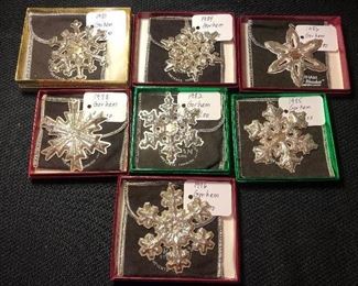 Gorham Christmas Ornaments 
Years - 1976, 78, 81, 82, 84, 85, 86