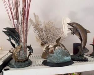 Dolphin sculpture $36 to $48