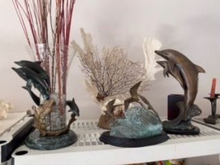 Dolphin sculpture $36 to $48