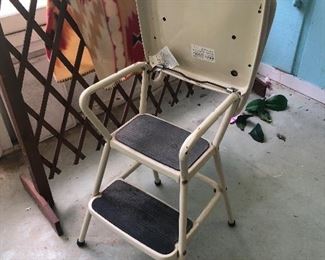 Vintage step chair opened