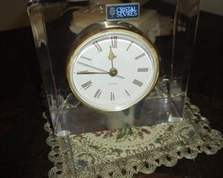 Cristal Sevres Clock 