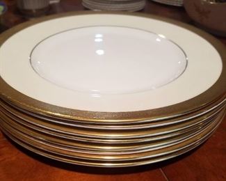 Mintons bone china plates. Gold encrusted rims.