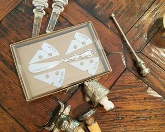 Barware including Rosenthal for Versace wine stoppers