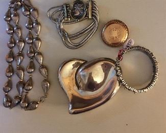 More Sterling, some gold, Very Large Tiffany Pendant