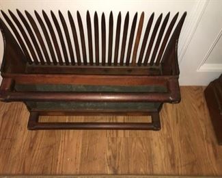 One of 5 antique cranberry scoops