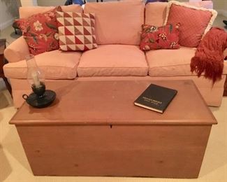 Sofa/antique blanket chest