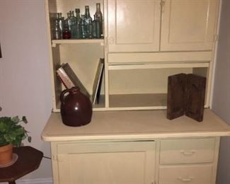 Vintage Hoosier cabinet -painted