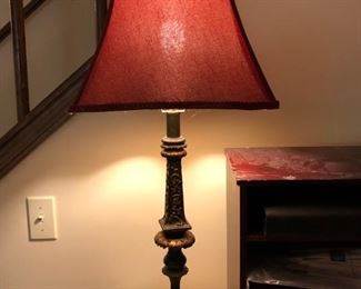 A pair of quality brass lamps