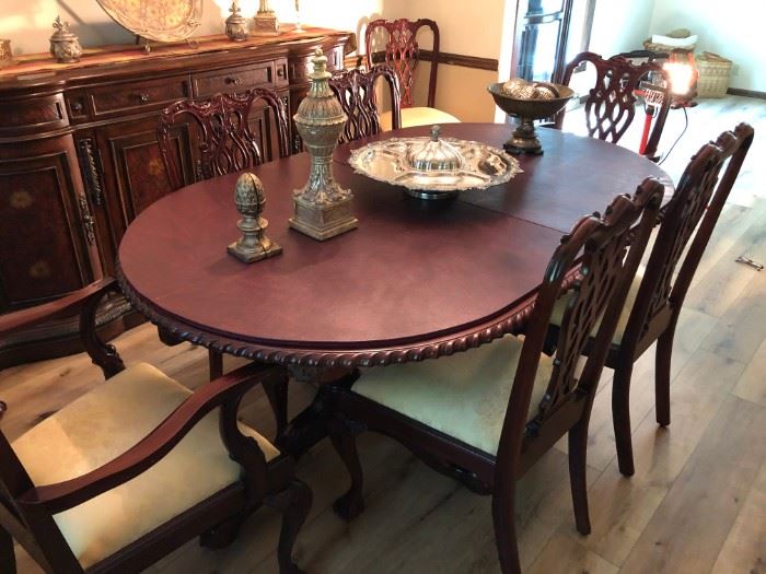 Dining room table and 6 chairs - extremely high end 