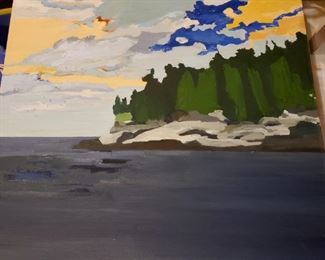 Maine landscape, original painting by Hudson Valley artist.