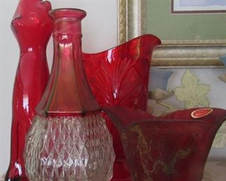Lot 13 - Beautiful Red Murano Glass 4 pieces -$75.00 