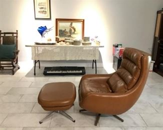 Scan design mid century chair & ottoman
